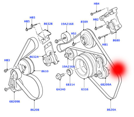 PQG500030 AJ88003 C2S11662 Automotive Belt Tensioner For JAGUAR S-TYPEII X200 4.0 V8